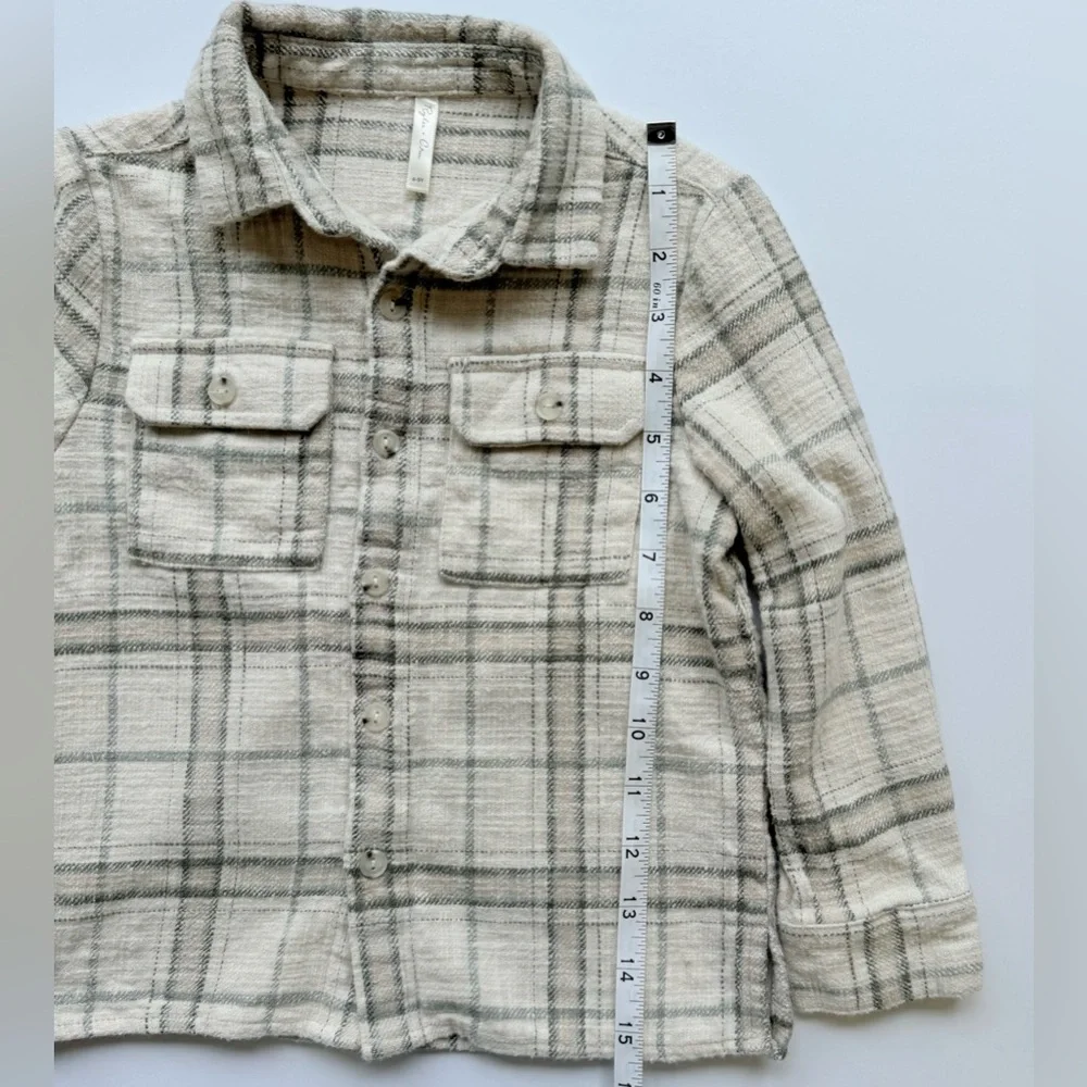 Rylee + Cru rustic plaid boys collared long sleeve button up size 4/5 EUC